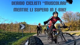 Sfido ciclisti in e bike  reazioni folli [upl. by Qooraf]