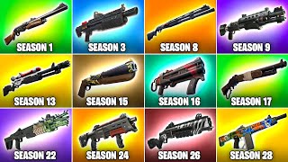 Evolution of All Fortnite Shotguns Chapter 1 Season 1  Chapter 5 Season 1 [upl. by Nus]