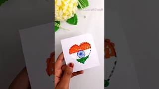 easy kids craft 🇮🇳 hand craft for kids 🇮🇳shorts trending youtubeshorts viralvideo flag yt [upl. by Reyem]