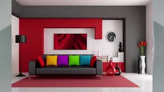 Wohnzimmer Ideen rot  Haus Ideen [upl. by Airel]