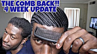 360 WAVES THE COMB BACK 4 WEEK WOLF UPDATE 360JEEZY HAIRCUT [upl. by Eahc561]