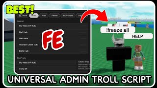 FE  Universal Admin Trollin Script  ROBLOX SCRIPTS  Super OP Trolling Script Hub [upl. by Yelsek]