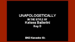 Unapologetically In the Style of Kelsea Ballerini Karaoke with Lyrics [upl. by Nibbs]