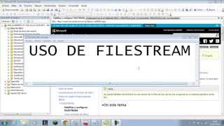 SQL Server Uso de FileStream [upl. by Joane]