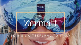 SKI EUROPE SKIING FROM SWITZERLAND TO ITALY Zermatt Skiing Vlog [upl. by Adore]