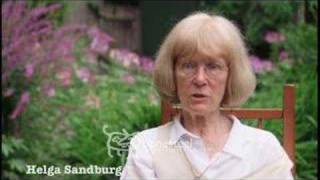 Helga Sandburg on Carl Sandburg [upl. by Eelrebmyk313]