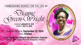 Thanksgiving Service for the Life of Dianne GreenWright [upl. by Atikkin]