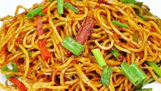 शेजवान नूडल्स  Schezwan Noodles Recipe  Indian Street Food  MadhurasRecipe [upl. by Einaffets548]