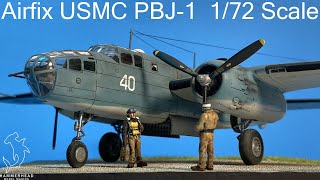 Airfix PBJ1 USMC 172 Scale  Full Build video [upl. by Ydnil803]