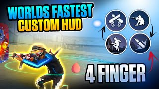 Top 3 Custom Hud Of Fastest 4 Finger Players  Best 4 Finger Custom Hud In FF  Best Custom Hud  FF [upl. by Ellie]