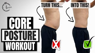 Fix Your Pelvic Tilt Posture FAST 6Minute Core Workout Routine [upl. by Feltie]