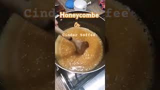 Honeycombe  Cinder Toffee honeycomb toffee sugar shortsfeed viral [upl. by Illona]