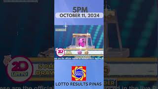 Lotto Result October 11 2024 5PM Draw  PCSO Lotto Result Today [upl. by Nnaul]