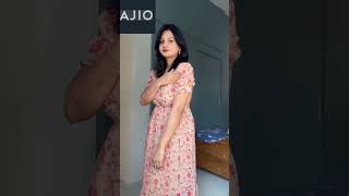 AJIO maxi dress ajio ajiohaul shopping shorts trending grwm grwmoutfit comment meesho love [upl. by Stanislaw]