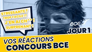 Premier jour du concours BCE  les RÉACTIONS [upl. by Ahsitul]