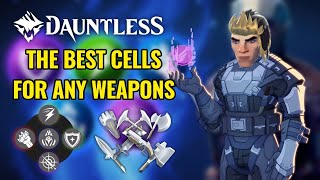 THE BEST CELLS TO EQUIP FOR ANY WEAPONS  DAUNTLESS 2024 [upl. by Aikenahs]