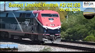 Amtrak 2 02 Sunset Limited 138171 x 8  06032024 [upl. by Pacificas]