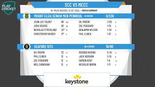 Seaford 1sts v Mount Eliza Senior Men Peninsula 1sts [upl. by Sudnac967]