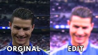 Cristiano Ronaldo’s Evil Smile Original vs Edited [upl. by Harrak]