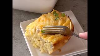 Sausage amp Cheese Hash Brown Breakfast Casserole [upl. by Lora]