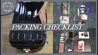 How I pack my carryon suitcase for a short trip  Packing checklist  Justine Leconte [upl. by Cameron]