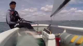 Light wind Optimist Sailing HD GoPro HERO 3 [upl. by Hussar]