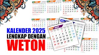 Kalender 2025 Lengkap dengan Weton [upl. by Amikehs]