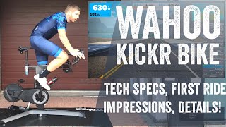 Wahoo KICKR Bike Handson Details  First Ride Impressions [upl. by Nollat]