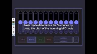 midiFILTrPG Probability Gate MIDI Filter Effect for iOS [upl. by Imoyik]