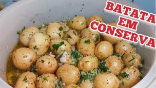 BATATAS EM CONSERVA PARA FESTA  Batatas no vinagrete [upl. by Eissolf488]