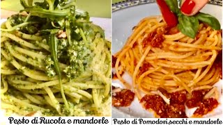 PESTO DI POMODORI SECCHI e PESTO DI RUCOLA ricetta facile e veloce Tutti a Tavola [upl. by Suilmann355]