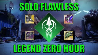 Solo Flawless LEGEND Zero Hour  Strand Hunter Destiny 2 [upl. by Babette]