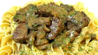 Beef Stroganoff Recipe  How To Make Beef Stroganoff  Easy Recipe [upl. by Zolly]