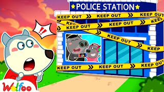 Wolfoo Police Office Was Blocked  Educational Videos For Kids  Wolfoo Channel [upl. by Zane]