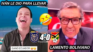 Iván Triviño le dio para llevar a periodista boliviano tras la goleada de Ecuador a Bolivia [upl. by Assitruc]