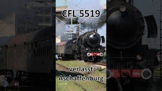 CFL 5519 Kriegslok BR 42 verlässt Aschaffenburg Hbf Richtung Miltenberg [upl. by Ayanet590]