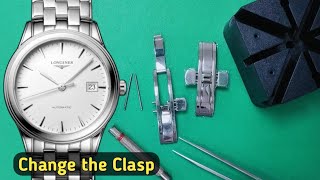 How to change the clasp on the Longines L49744 watch [upl. by Canute]