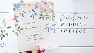 How To Make Wedding Invites Using Watercolor Art [upl. by Hermie]