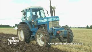 Ford 8210 tractor with a Ransomes 300 series reversible plough [upl. by Oinotna]