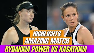 The Power Of Elena Rybakina Vs Daria Kasatkina Amazing Highlights  Abu Dhabi 2024 [upl. by Apollus]