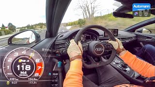 2018 Audi RS4 450hp  0100 kmh LAUNCH CONTROL 60FPS [upl. by Adalard292]