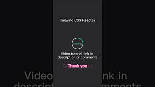 Loading Spinner Tailwind reactjs tailwindcss shortvideo shorts short coding loadingspinner [upl. by Milla16]