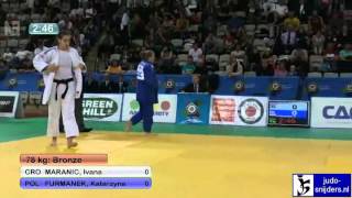 Ivana Maranic CRO  Katarzyna Furmanek POL 78kg bronze [upl. by Lebazej]