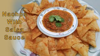 Nachos With Salsa Sauce Recipe  How to Make Nachos with Salsa Sauce  Recipe of Nachos with Salsa [upl. by Baerman576]