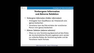 Marktversagen I Asymmetrische Information [upl. by Nauqaj410]