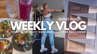 DAVINA’S DAYBOOK VLOG grwmback workout new bag hello fresh recipe amp more [upl. by Sauder]