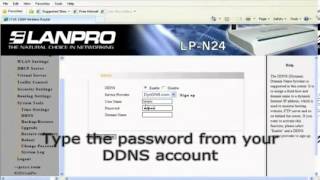 LanPro LP N24 DDNS configuration and set up WWWZONAWIFIMCYCOM [upl. by Ailaro203]