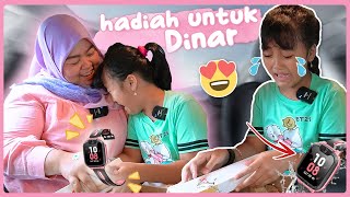 DINAR NANGIS TERHARU DIKASIH KEJUTAN SAMA MAMATA😍 viral trending [upl. by Rehpatsirhc839]