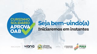 Cursinho Solidário Aprova OAB  16112023  Processo Civil [upl. by Herby]