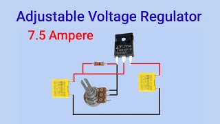 How to Make Adjustable Voltage Regulator  Voltage Regulator [upl. by Idhem158]